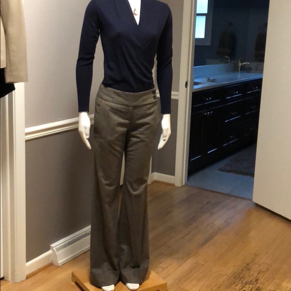 Samantha Treacy plaid wool cuffed pants